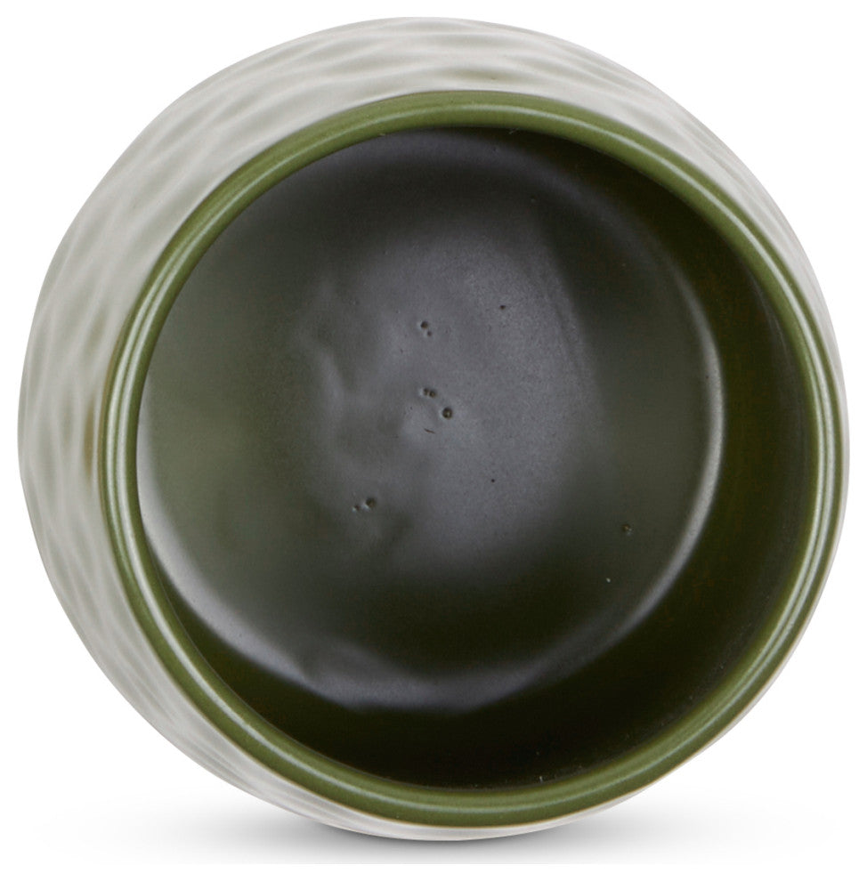 Sage Matte Dimple Texture Ceramic Canister (Set of 2)