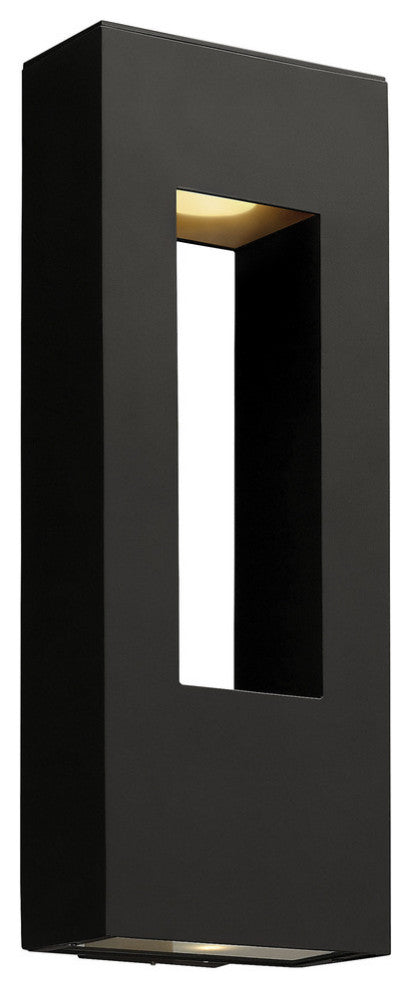 Hinkley Atlantis Outdoor Large Wall Mount Lantern, Satin Black