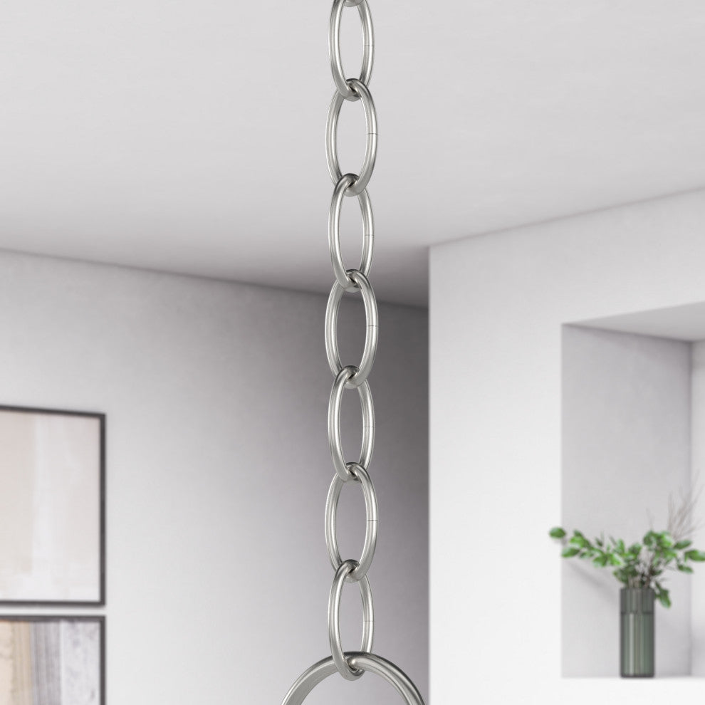 Heavy Duty Decorative Chain, Brushed Nickel