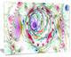 Multi Color Exotic Flower Whirlpool, Large Floral Canvas Art Print, 60x40