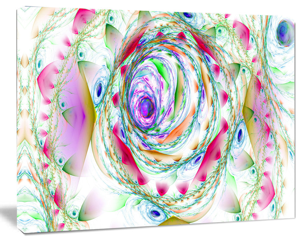 Multi Color Exotic Flower Whirlpool, Large Floral Canvas Art Print, 60x40