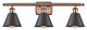 Innovations 516-3W-AC-M8-BK 3-Light Bath Vanity Light, Antique Copper
