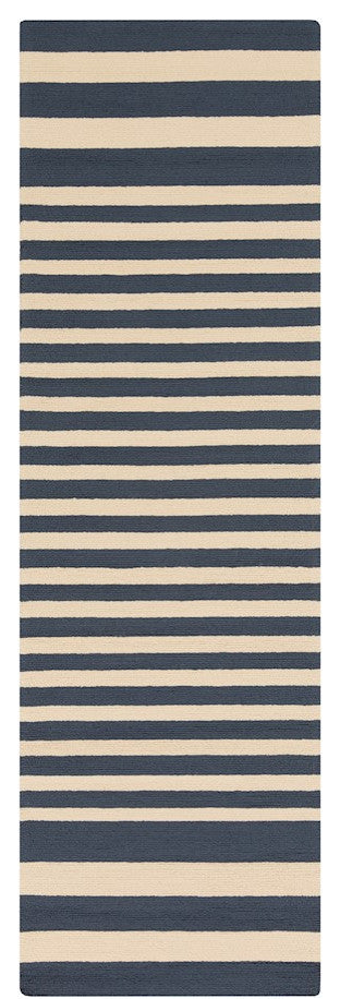Surya Rain RAI-1155 2'6"x8' Rug, Navy/Cream