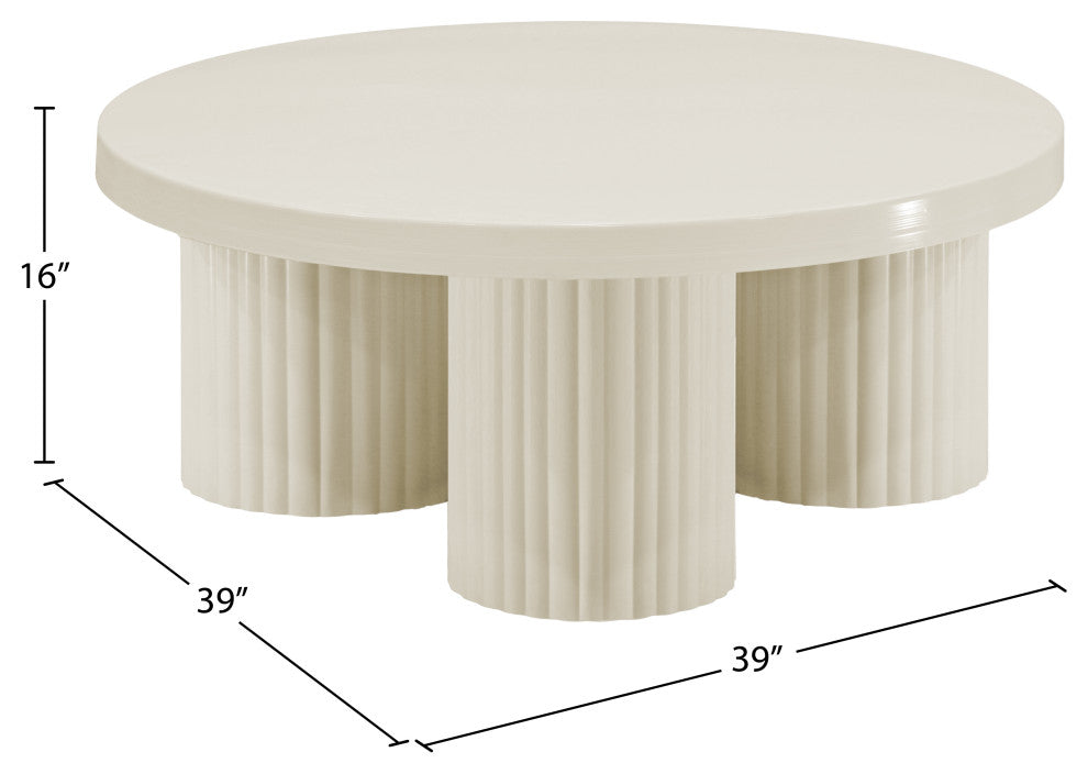 Rhodes Coffee Table / End Table, Cream, Coffee Table