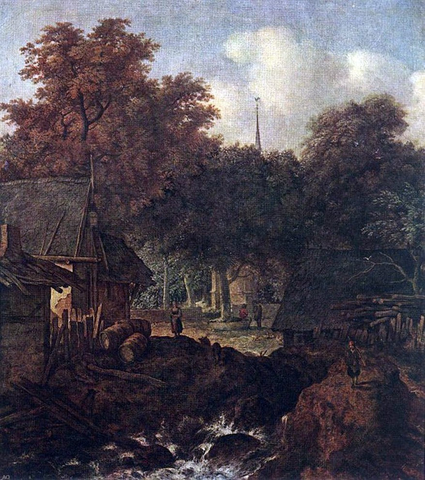 Allaert Van Everdingen End of Village, Gallery Wrapped Canvas Print, 20"x25"