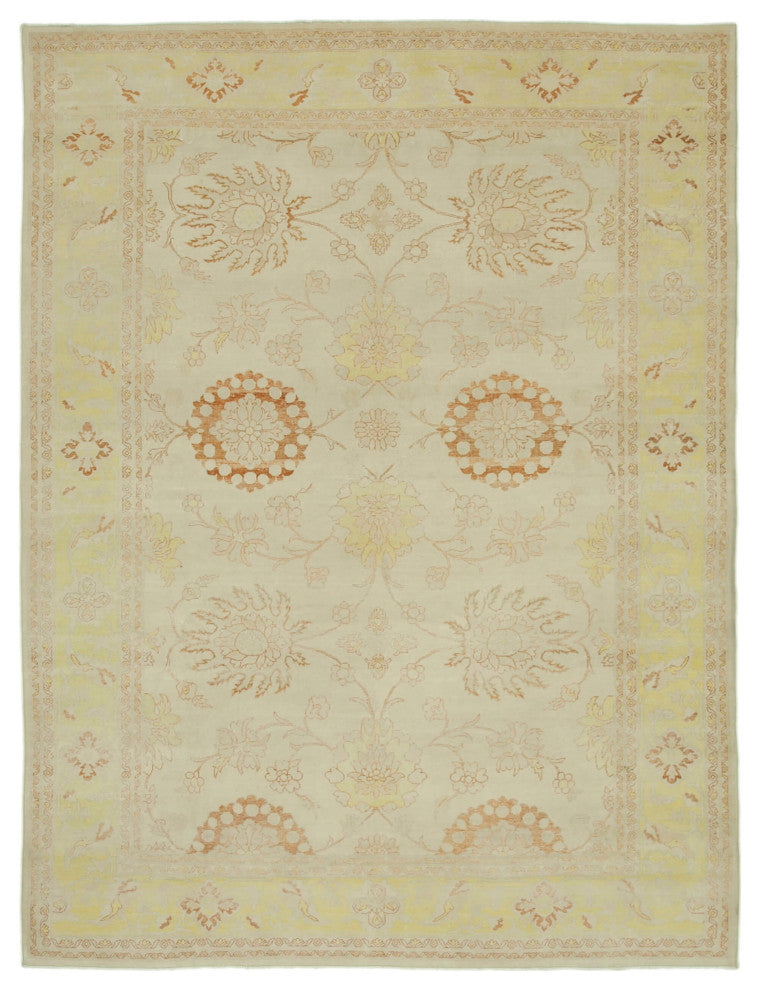 Rug N Carpet - Hand-Knotted Oriental 8' 7" x 11' 9" Soft Oushak Area Rug