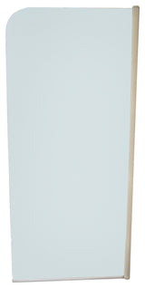 ClearShield Semi-Frameless Shower Door, Brushed Silver Pivot, Round Corner