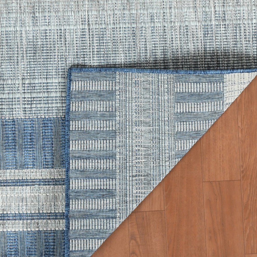Maryland Blessy Indoor/Outdoor Area Rug, Blue, 9' x 12', Striped