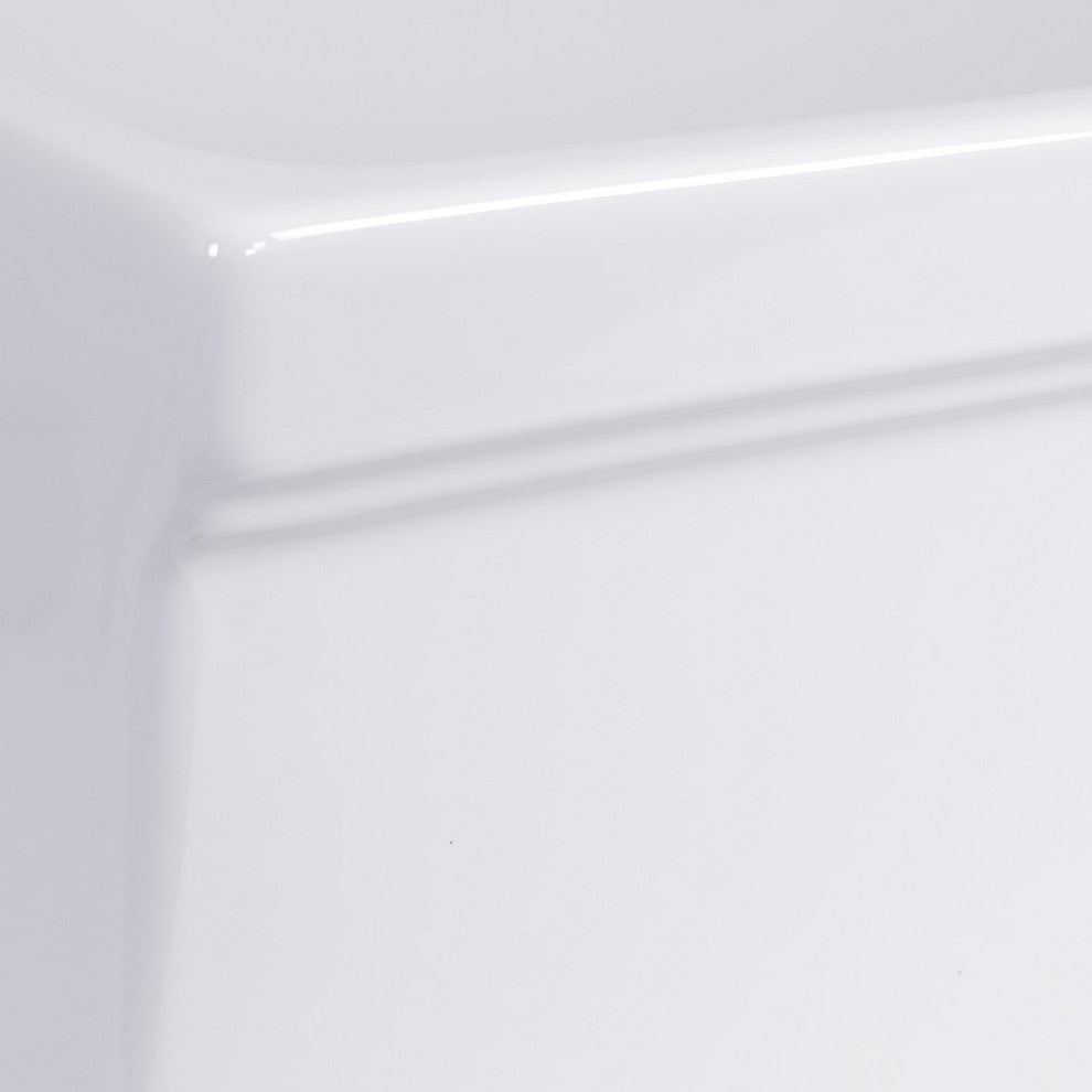 Nantucket Sinks 36" Reversible Decorative Apron Farmhouse Fireclay Sink