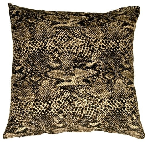 Pillow Decor Snake Print Cotton Small Throw Pillow, 17"x17"