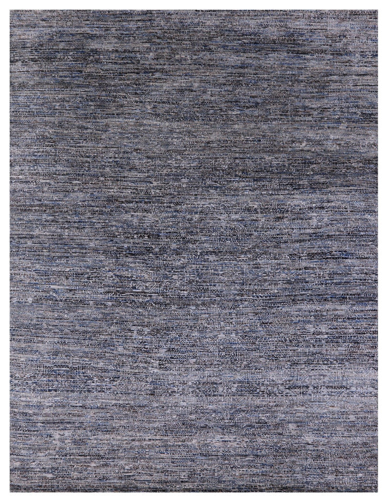 Wool and Silk Modern Handmade Rug 9' 0" X 11' 11" Q8590
