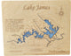 Lake James, North Carolina-Wood Lake Map, Small Standout