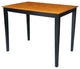 Solid Wood Top Table, Black/Cherry, 36"ch High