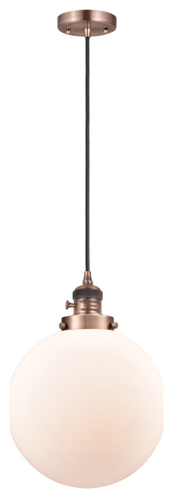 INNOVATIONS 201CSW-AC-G201-10 1-Light Mini Pendant Antique Copper