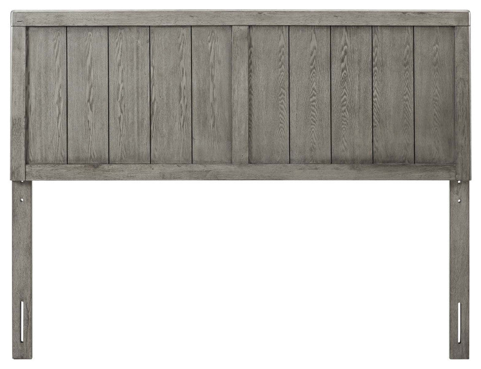 Headboard, Full Size, Wood, Gray, Modern Mid-Century, Bedroom Master Suite