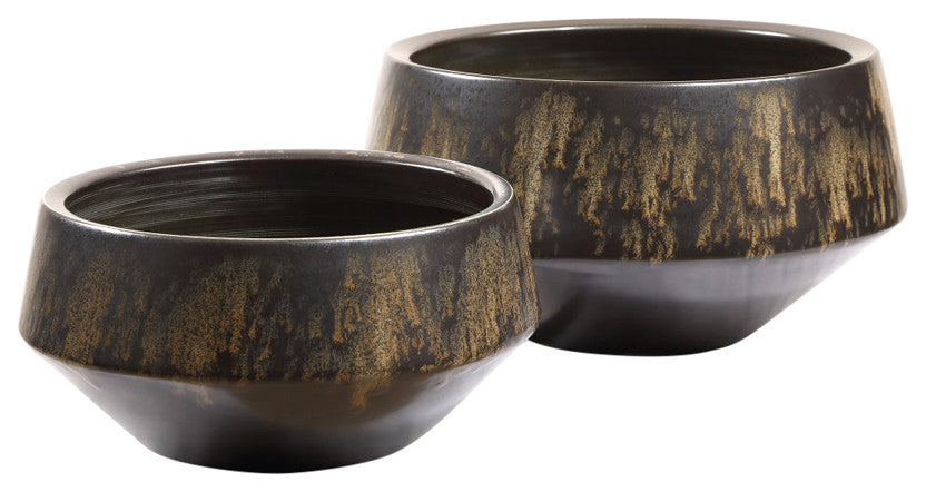 Uttermost Bronze Duo Vases Set of 2