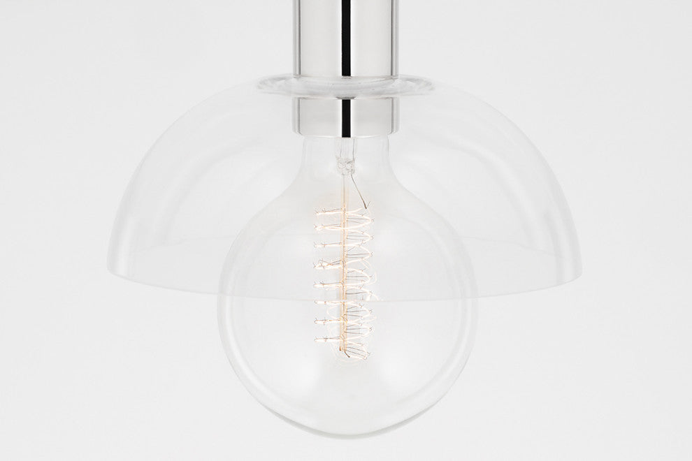 Kyla 3-Light Bath Bracket, Polished Chrome Finish, Opal Glossy Glass