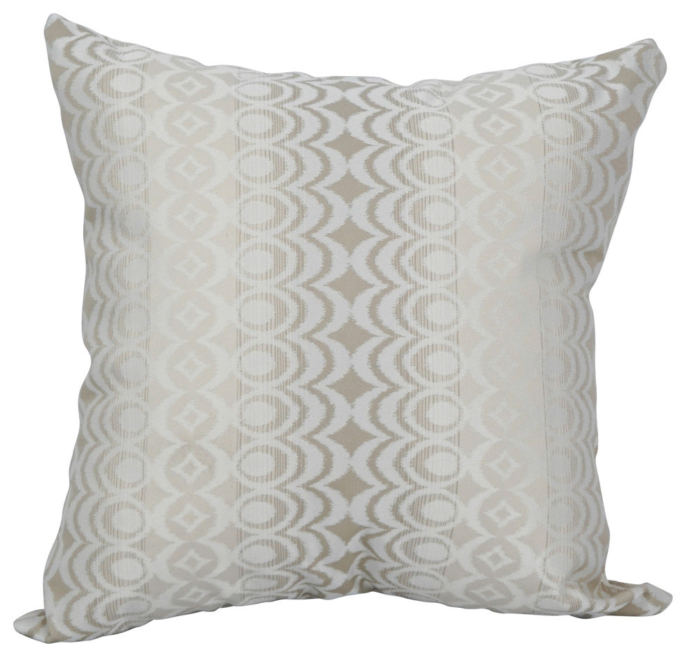 17" Jacquard Throw Pillows With Inserts, Set of 4, Torero Dune