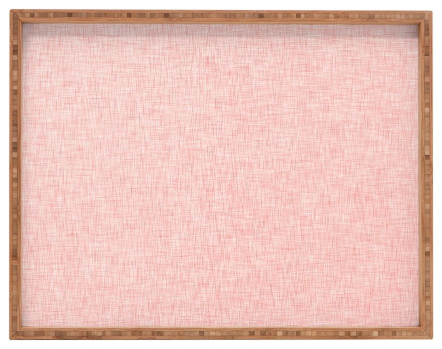 Holli Zollinger Linen Marsala Rosee Rectangular Tray, 18"x14"
