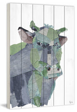 "La Vaca" Painting Print on White Wood, 30"x45"