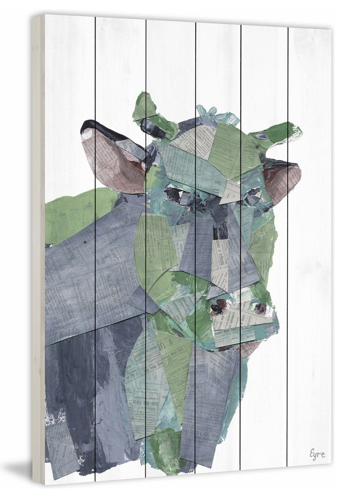 "La Vaca" Painting Print on White Wood, 30"x45"