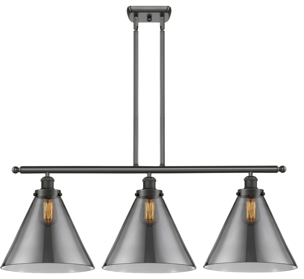 Innovations 916-3I-OB-G43-L Cone 12" 3 Light Island Light, Oil Rubbed Bronze