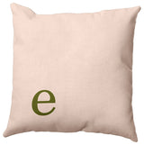 16"x16" Modern Monogram Decorative Throw Pillow, Olive