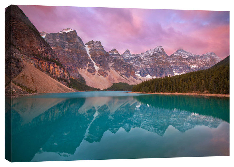 Epic Graffiti "Moraine Lake" by Jesse Estes, Giclee Canvas Wall Art, 12"x18"