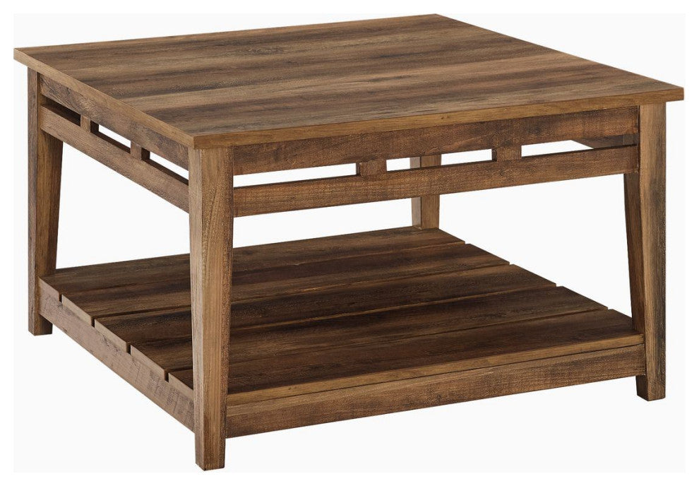 Parker 30" Farmhouse Square Coffee Table - Rustic Oak