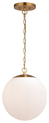 Linden One Light Pendant in Muted Brass
