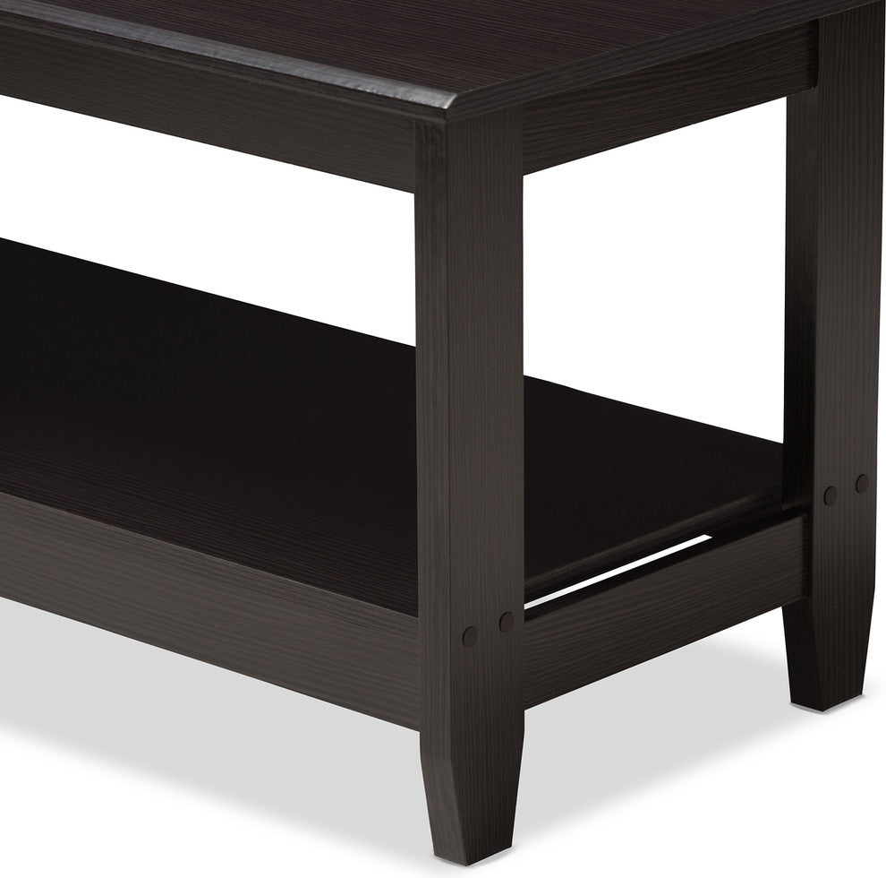 Malena Moderm, Contemporary Wenge Brown Coffee Table
