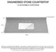 Jaen Composite Stone Vanity Top With Ceramic Sink, Reticulated Gray, 49"