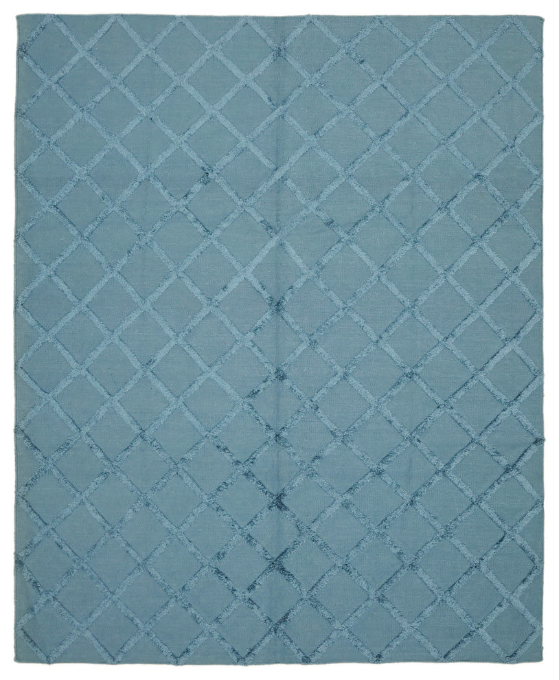 Rug N Carpet - Hand-knotted Modern Design 8' 0'' x 10' 0'' Wool Unique Kilim Rug