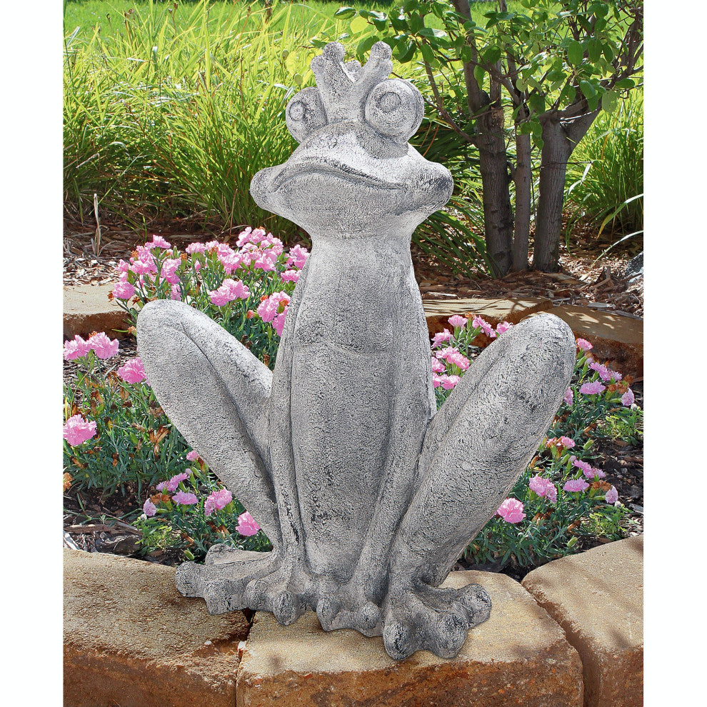 Big Old Bull Frog King Garden Statue