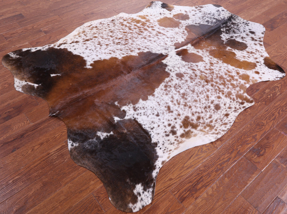 Salt and Pepper Natural Cowhide Rug 7' 1" X 5' 8" C1653