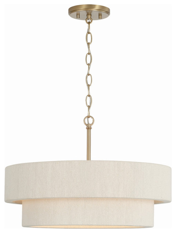 Delaney 4-Light Pendant, Matte Brass