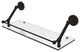 Prestige Regal 24" Floating Glass Shelf with Gallery Rail, Oil Rubbed Bronze