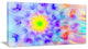 Large Yellow Alien Fractal Flower, Floral Canvas Art Print, 40x20