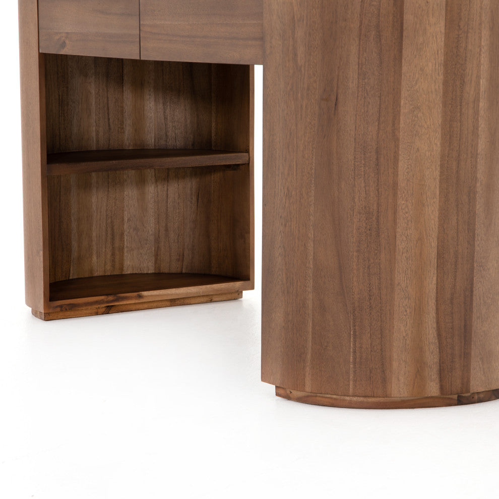 Pilar Desk-Caramel Brown Veneer