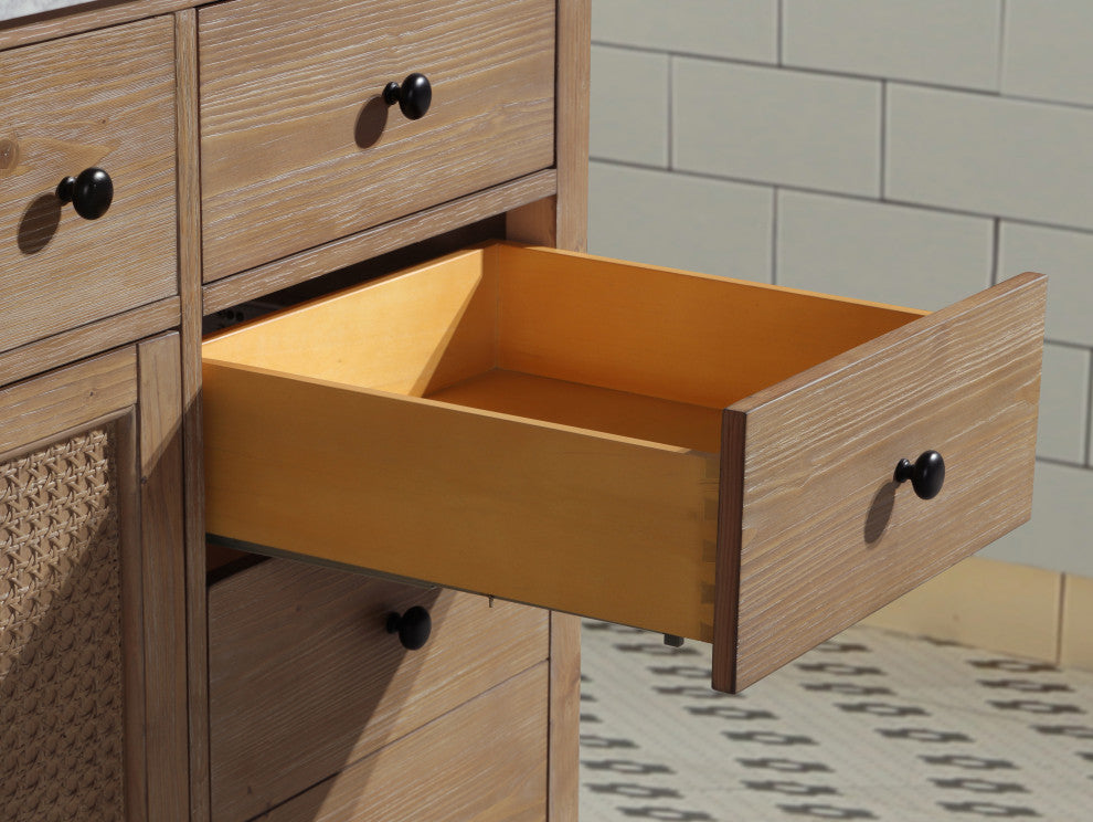 Ari Kitchen and Bath Annie 60" Single Bath Vanity Weathered Fir