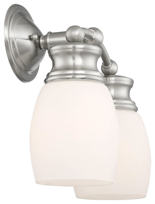 Elise 2-Light Bath Vanity Fixture Vanity, Satin Nickel