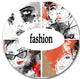 Collage Of Girls, Portrait Digital Art Large Disc Metal Wall Art, 11"