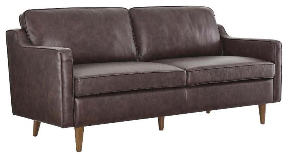 Impart Genuine Leather Sofa, Brown