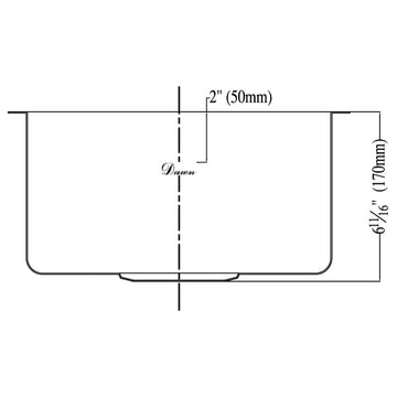 Dawn BS121307-N Undermount Single Bowl Bar Sink