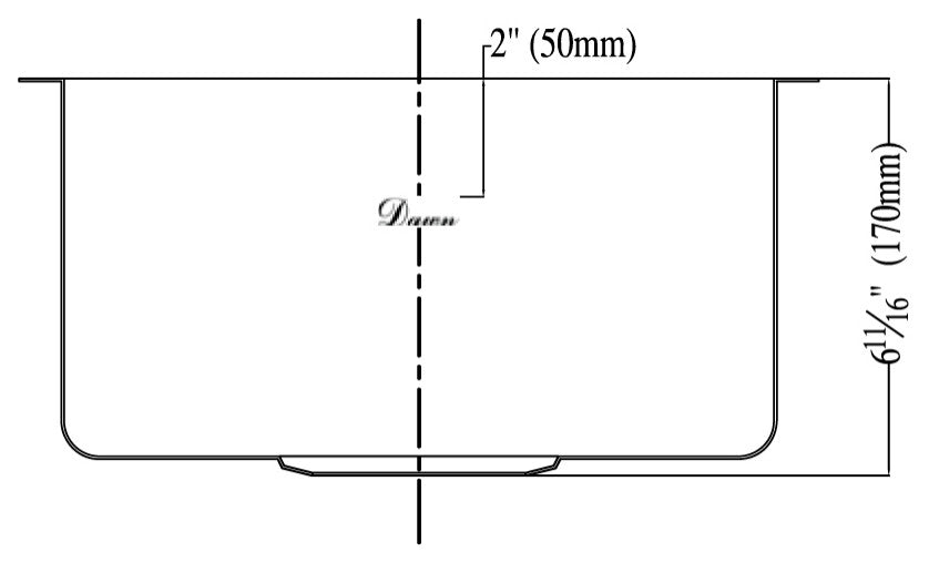 Dawn BS121307-N Undermount Single Bowl Bar Sink