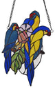 Bluetail Tiffany-Glass Window Panel 13"