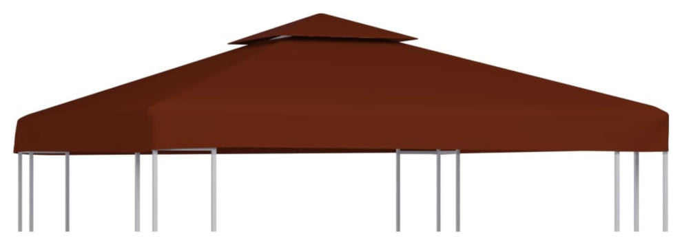 vidaXL 2-Tier Gazebo Top Cover 9.1 oz/yd? 9.8'x9.8' Terracotta