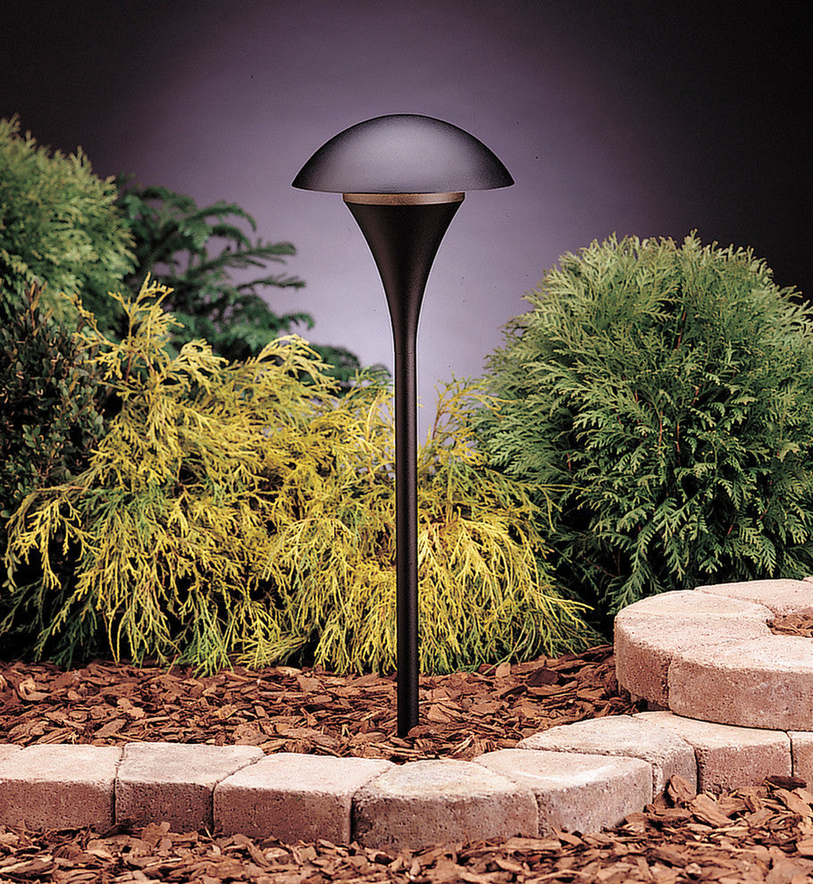 Kichler Eclipse 1-Light 12V Path and Spread Light, Textured Black, 9"x25"