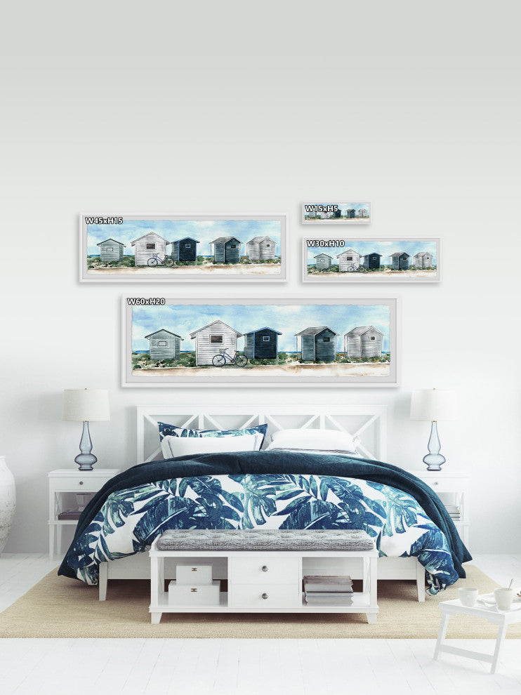 "Find Me by the Sea" Framed Painting Print, 30x10