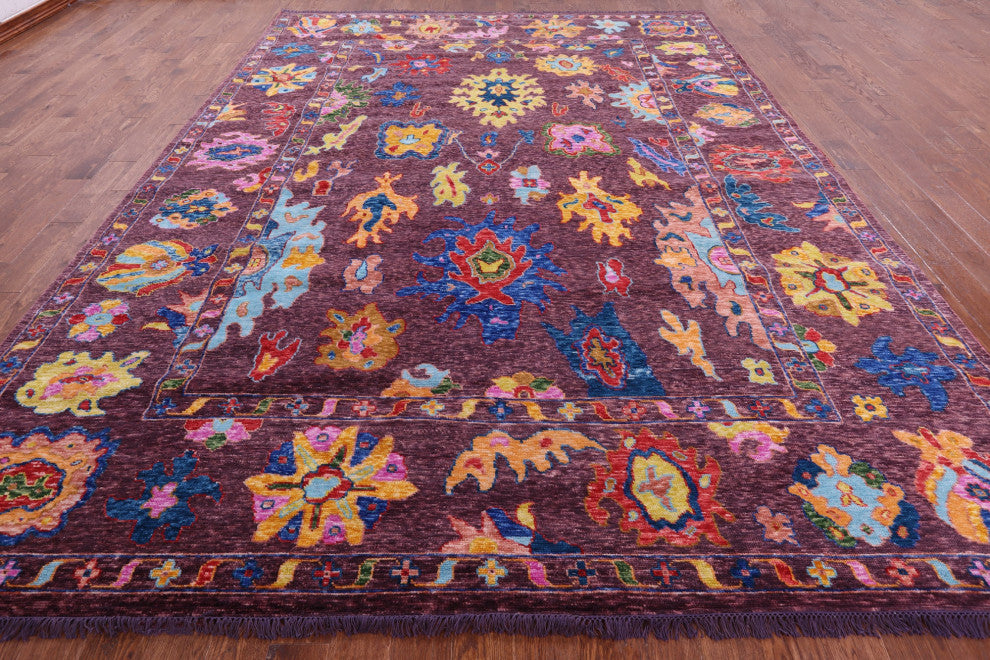 10' 0" X 13' 9" Hand Knotted Turkish Oushak Wool Rug - Q16100